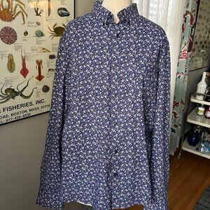 Nordstrom- Bugatchi Long sleeve Tech-Smart Floral button up dress shirt